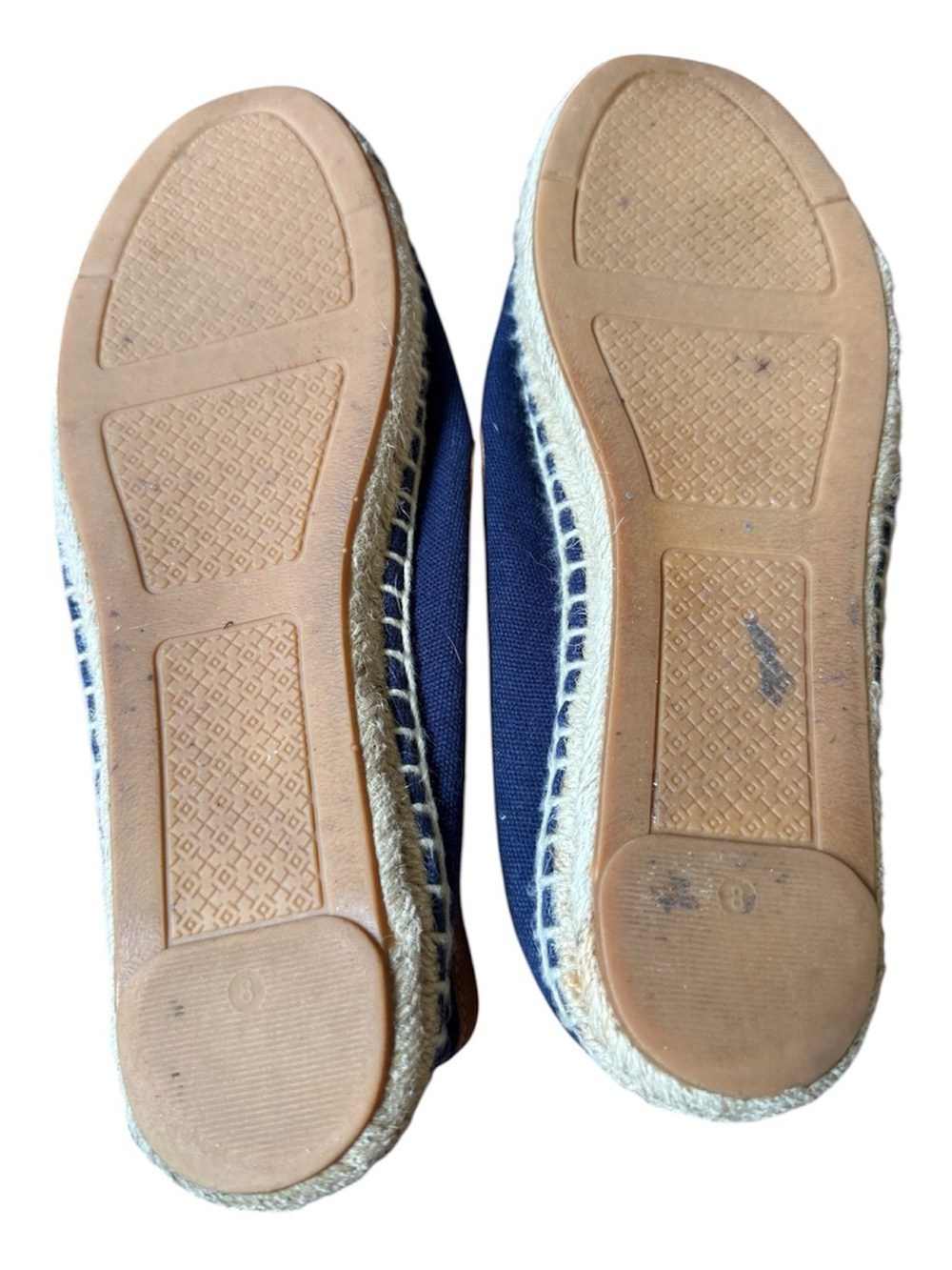 Tory Burch Espadrille Insole with Brown Leather Logo Patch and Natural Jute S 8m - Picture 6 of 6